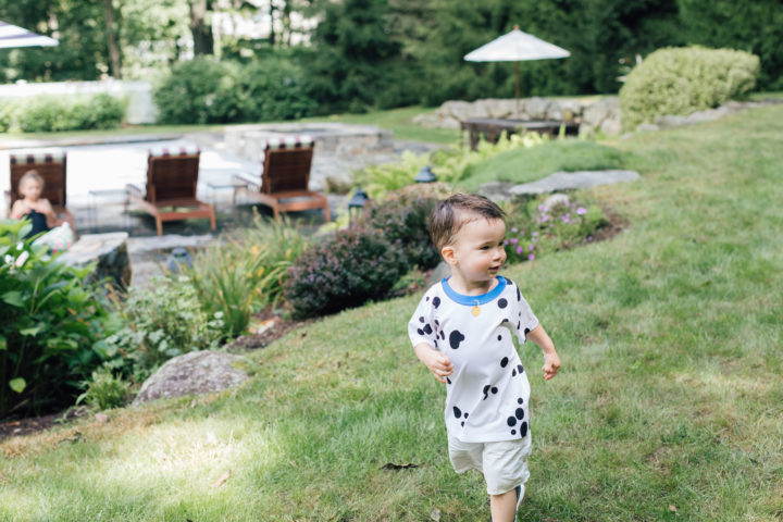 Eva Amurri Martino's son Major wears a Dalmatian shirt at his sister Marlowe's 4th birthday.