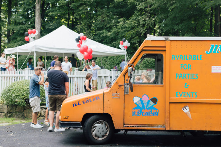 The ice cream truck arrives at Marlowe's 4th birthday party
