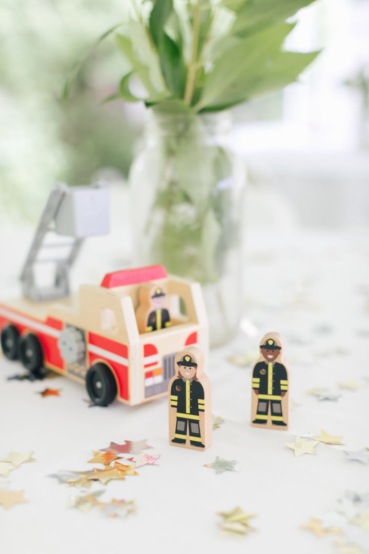 Melissa & Doug firetruck and firemen toys