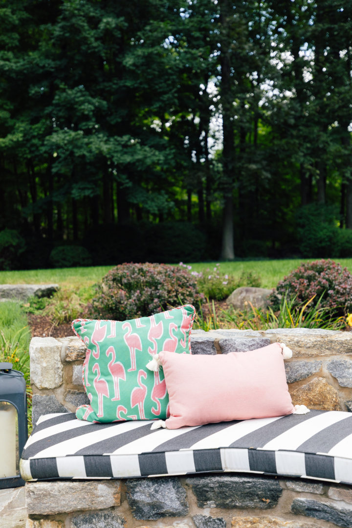 Eva Amurri Martino updates her outdoor decor with throw pillows from Frontgate