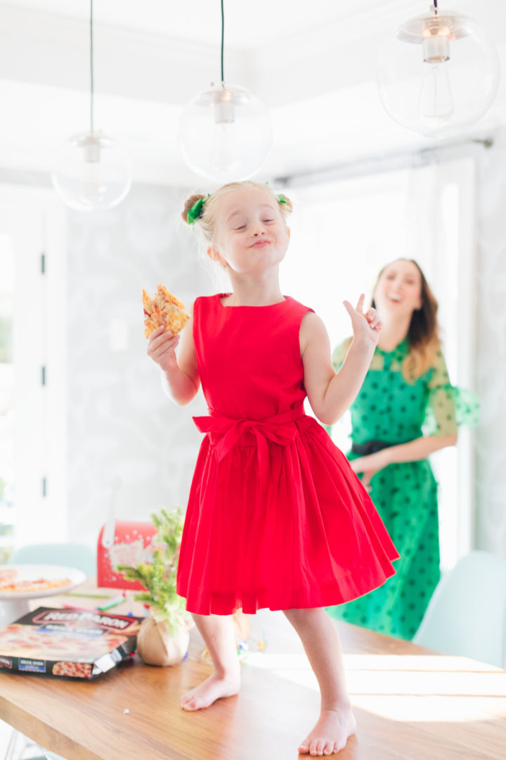 Eva Amurri Martino shares her secret to keeping kids happy and fed during the holidays: Red Baron Pizza!