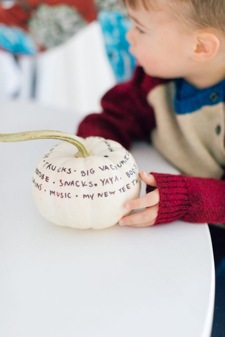 Eva Amurri Martino shares a thoughtful DIY craft for fall: Gratitude Pumpkins