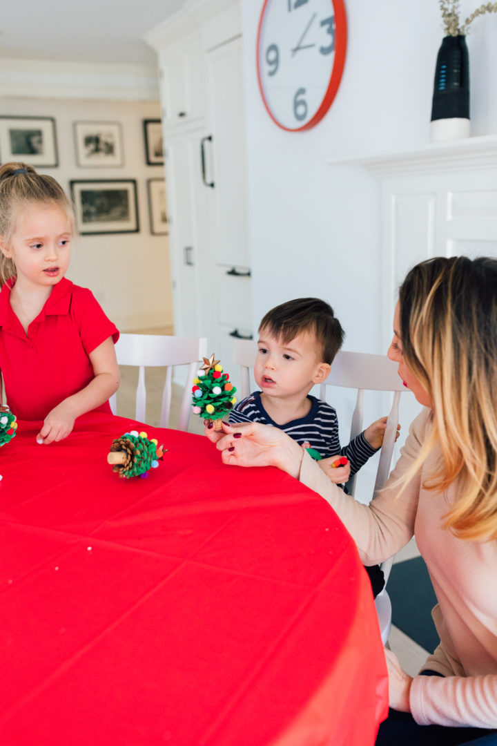 Eva Amurri Martino shares a fun, kid-friendly holiday DIY: Pom Pom Christmas Trees!