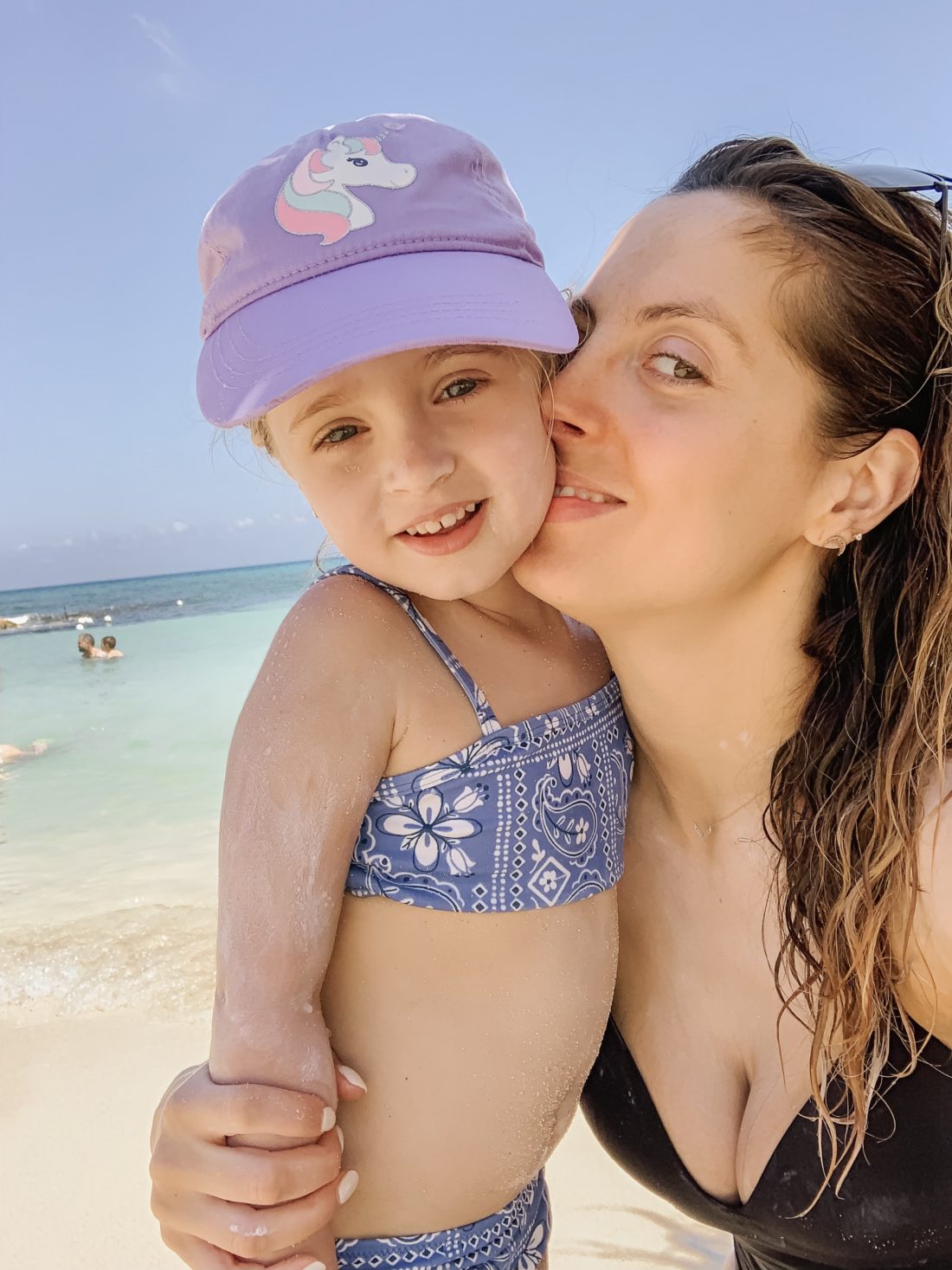 Eva Amurri Martino of Happily Eva After poses with daughter Marlowe on their family trip to Jamaica