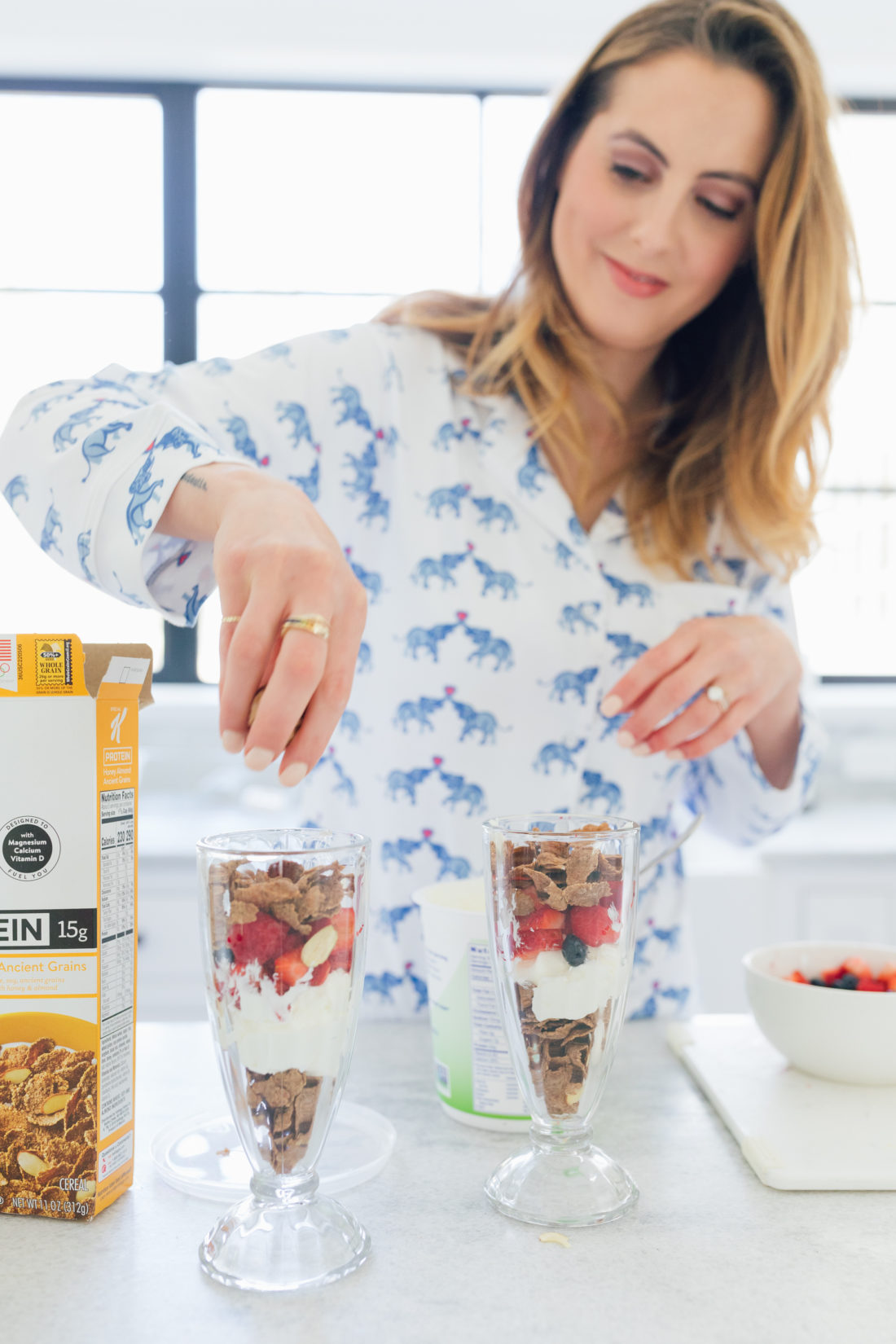 Eva Amurri Martino of Happily Eva After tops off her parfait with some Special K Ancient Grains