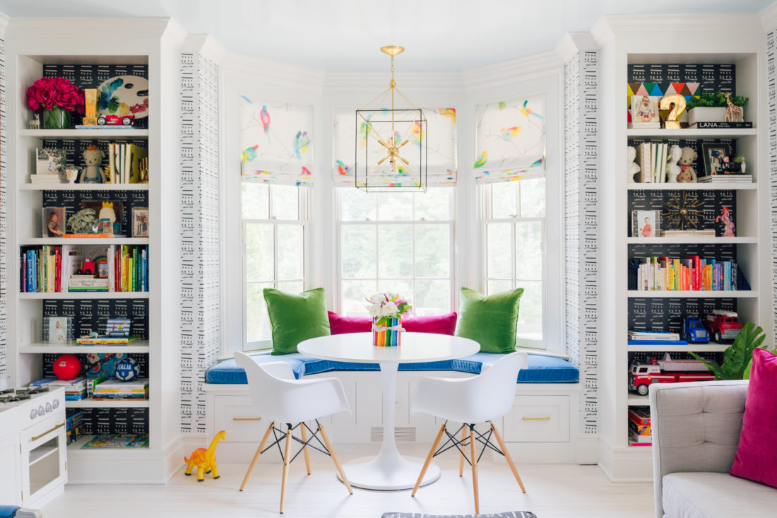 A colorful banquet in the playroom of Eva Amurri Martino's newly renovated Westport CT home