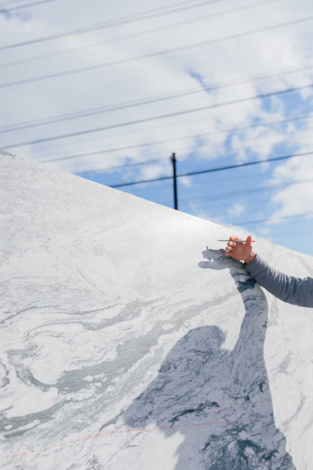 Eva Amurri Martino picks out marble for Eva's historic Westport home