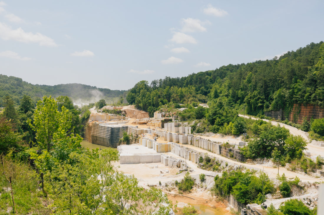 The Polycor marble quarry in Georgia