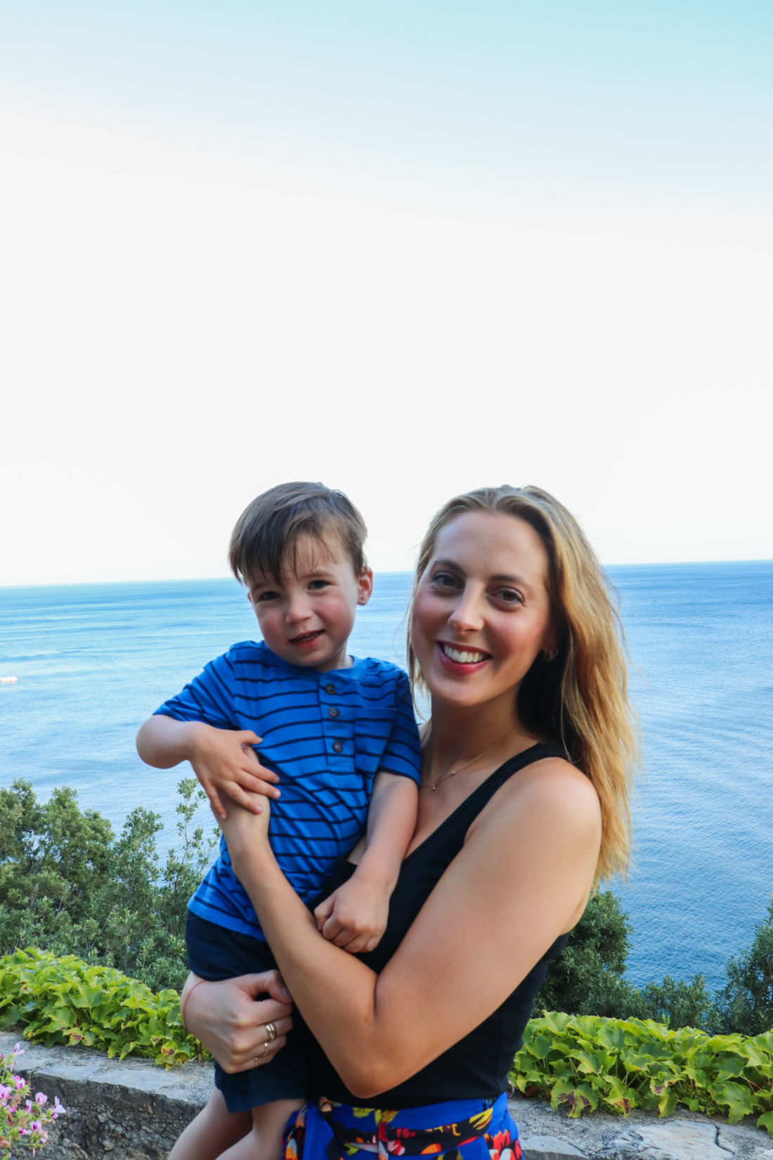 Eva Amurri Martino with son Major on the Amalfi Coast