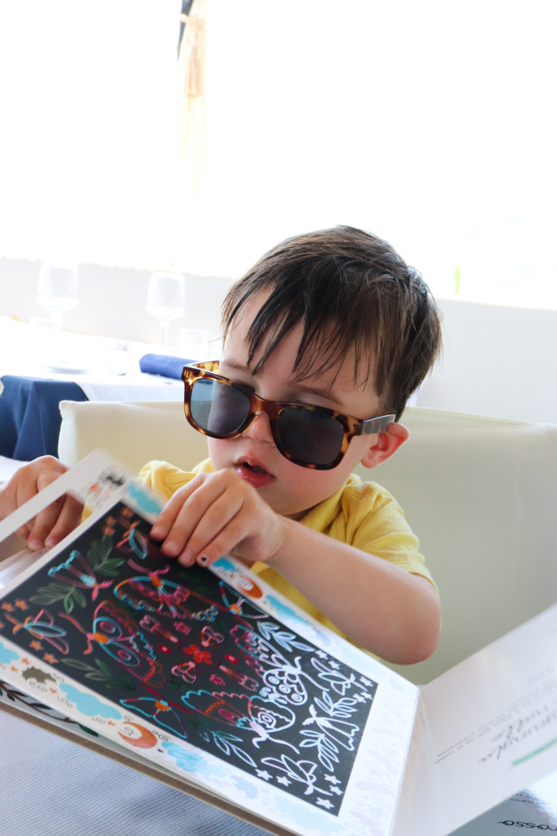 Eva Amurri Martino's son Major wears sunglasses in Amalfi