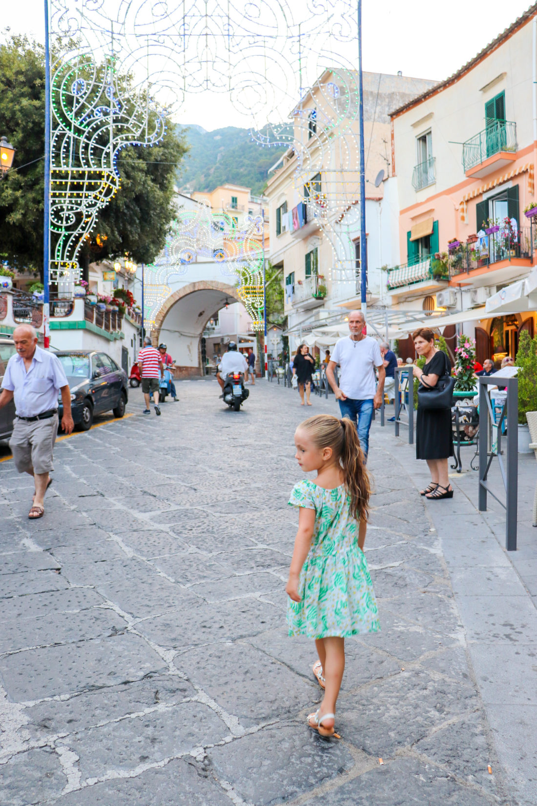Marlowe Martino walking around Amalfi