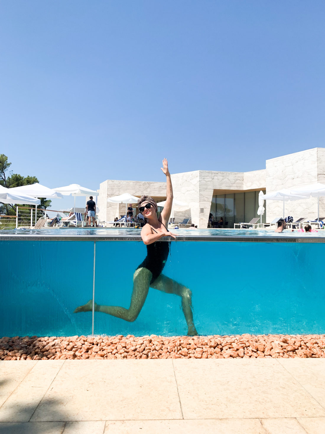 Eva Amurri Martino in a pool in Croatia