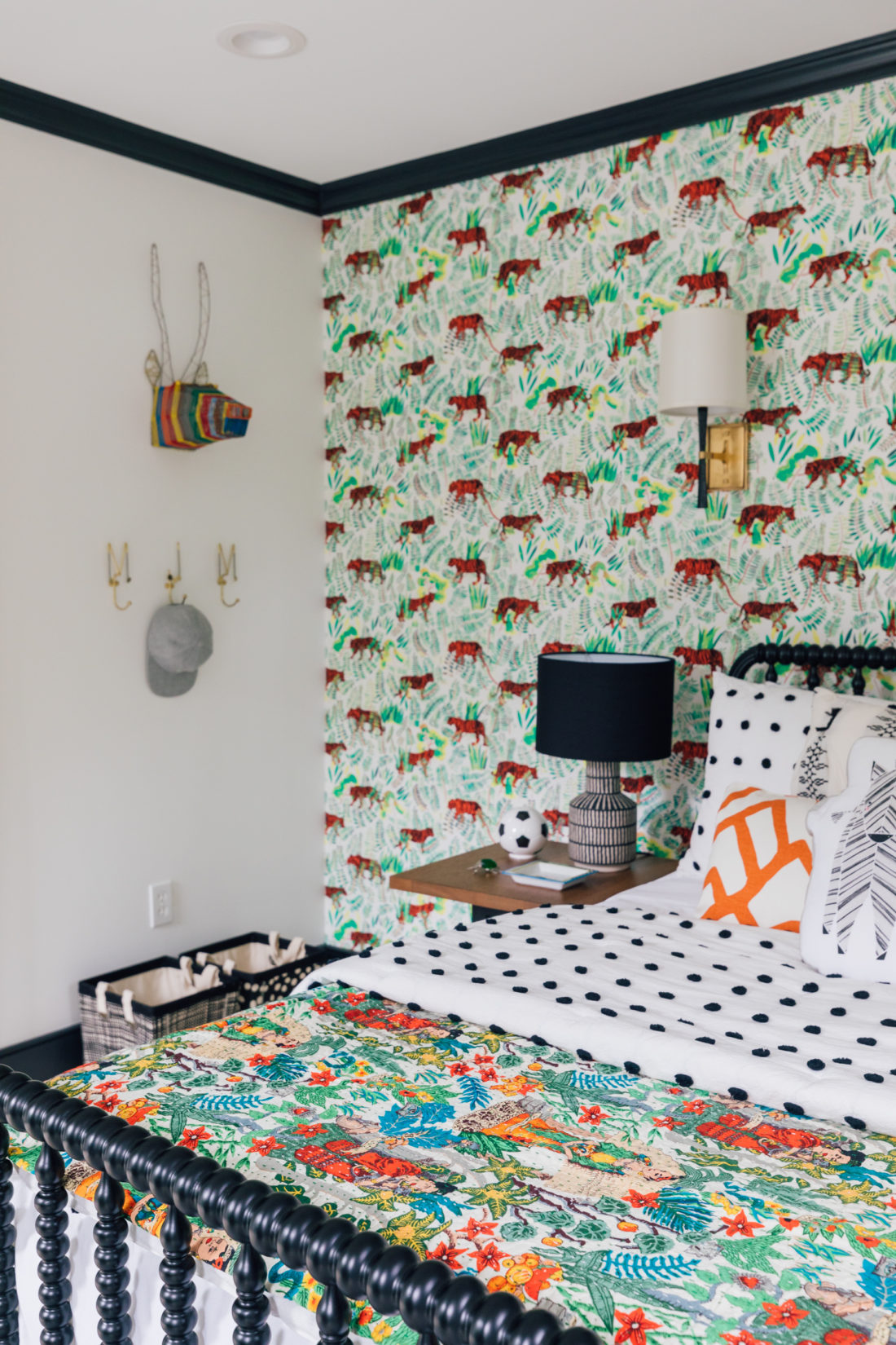 Constrasting patterns inside Eva Amurri Martino's son Major's new bedroom