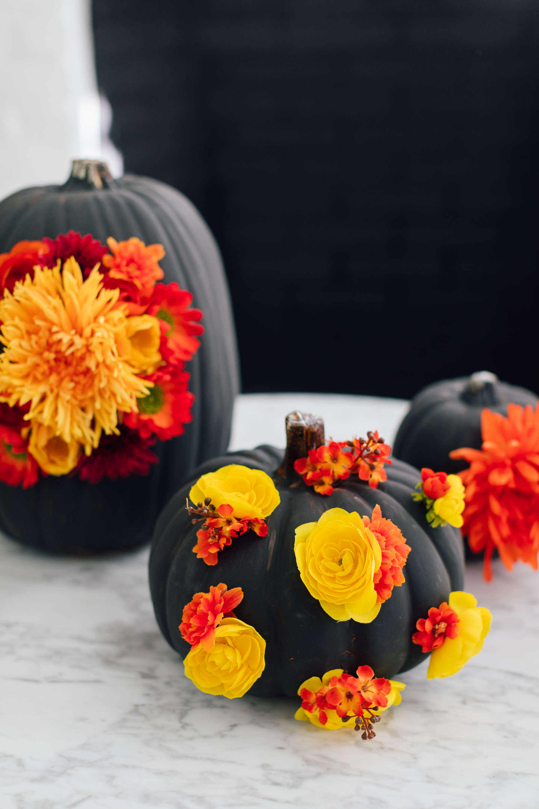 Eva Amurri Martino shares an easy fall DIY for faux floral pumpkins